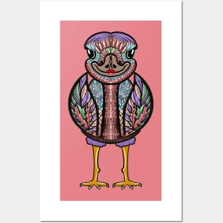 Colorful ostrich Posters and Art